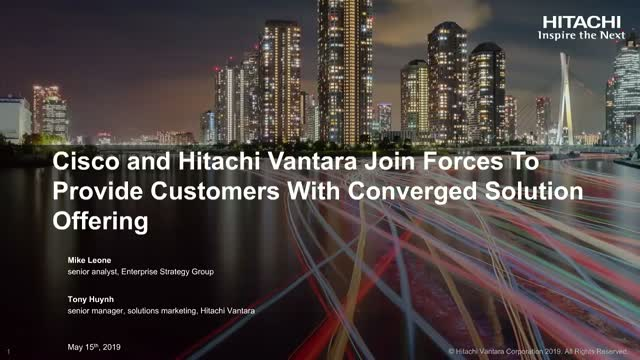 Cisco & Hitachi Vantara Join Forces To Provide Customers Converged ...